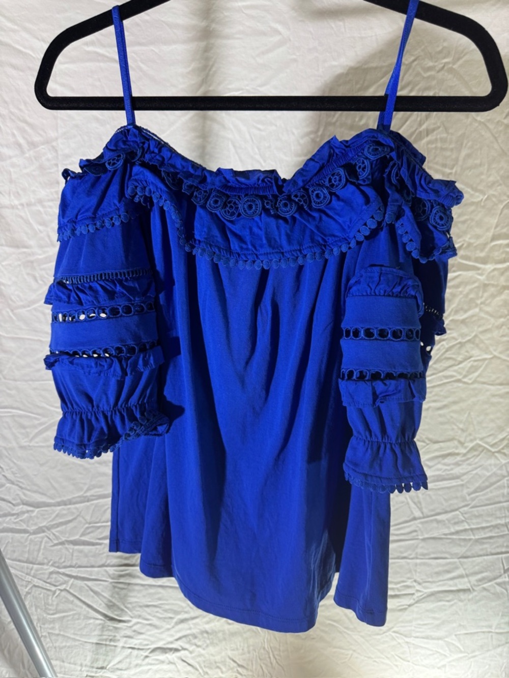 Lilly Pulitzer Blue Off-Shoulder Top